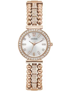 Discount 😀 Guess Gala ⌚ Watch In Rose Tone 🤩