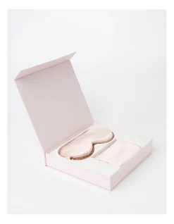 Flash Sale 😀 Chloe & Lola Silk Eye Mask & Pillow Slip Set In Pink 😉