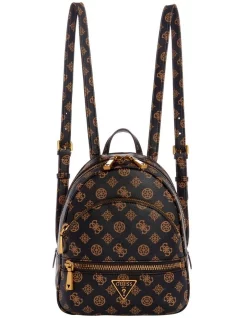 Hot Sale 😍 Guess Manhattan Multicolour Logo Zip Around Back Pack 🥰