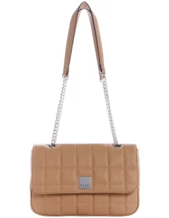 Budget 🔥 Guess Window Rock Caramel Flapover Shoulder Bag 🛒