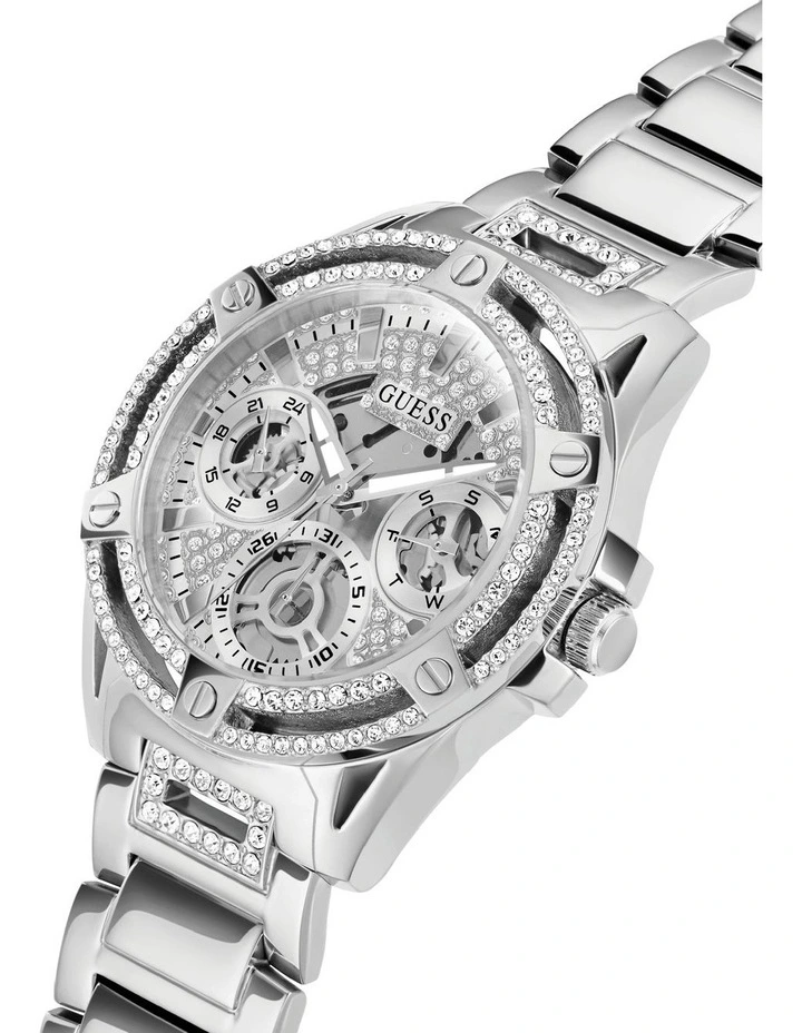 Brand new βοΈ Guess Queen 40mm GW0464L1 Stainless Steel β Watch In Silver π - Image 4