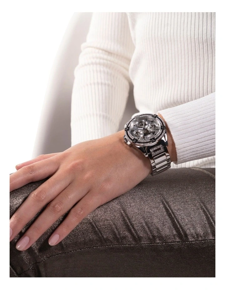 Brand new βοΈ Guess Queen 40mm GW0464L1 Stainless Steel β Watch In Silver π - Image 6