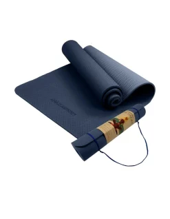 Outlet 🎉 PowerTrain Dark Blue 6mm TPE Yoga Exercise Mat ✨