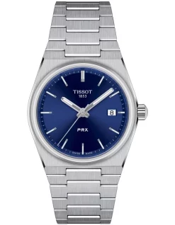 Outlet ✨ Tissot PRX 35mm T1372101104100 ⌚ Watch In Blue 😀