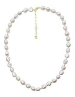 Best Pirce ✔️ Pure Elements Baroque Pearl Necklace In Gold ✨