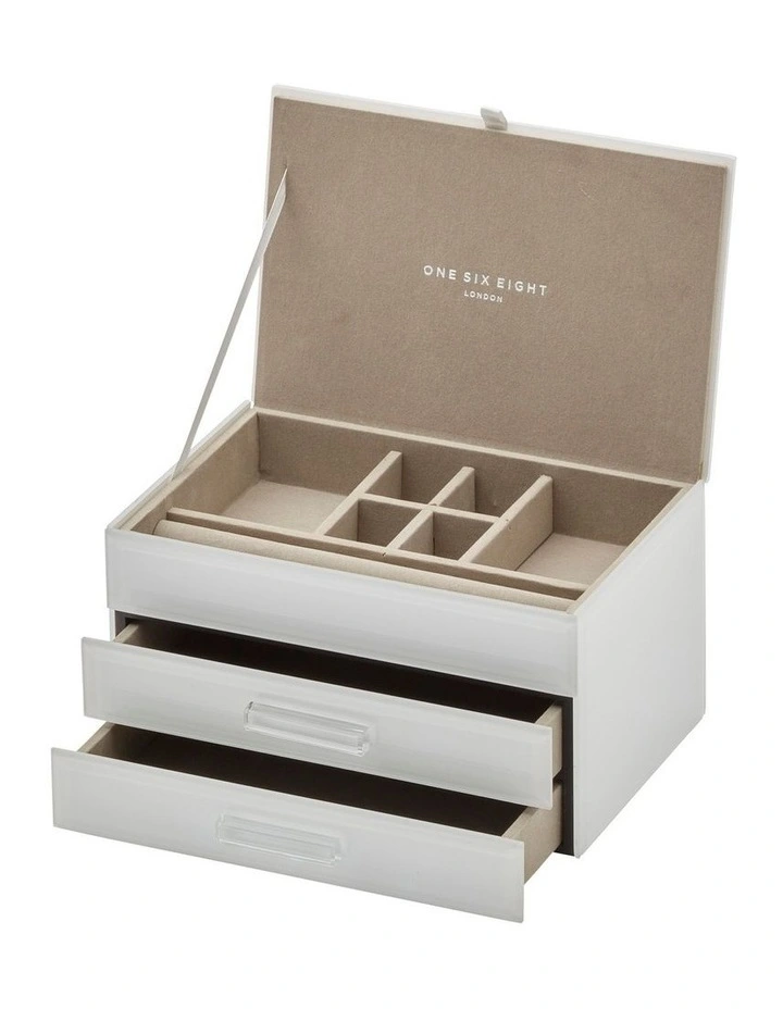Discount π One Six Eight London Gabriella White Medium Jewellery Box β¨