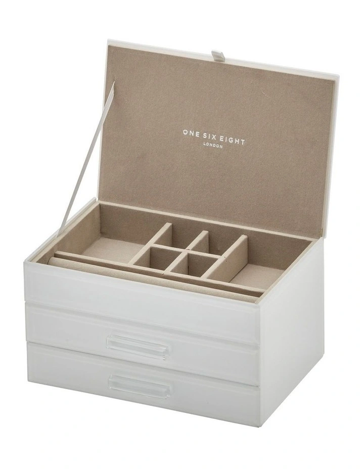 Discount π One Six Eight London Gabriella White Medium Jewellery Box β¨ - Image 3