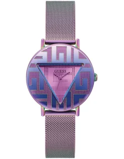 Flash Sale ๐ Guess Iconic 36mm GW0479L1 Stainless Steel โ Watch In Iridescent Purple ๐
