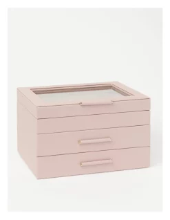 Hot Sale 🧨 Design Studio Large Wrapped Blush Jewellery Box 🛒