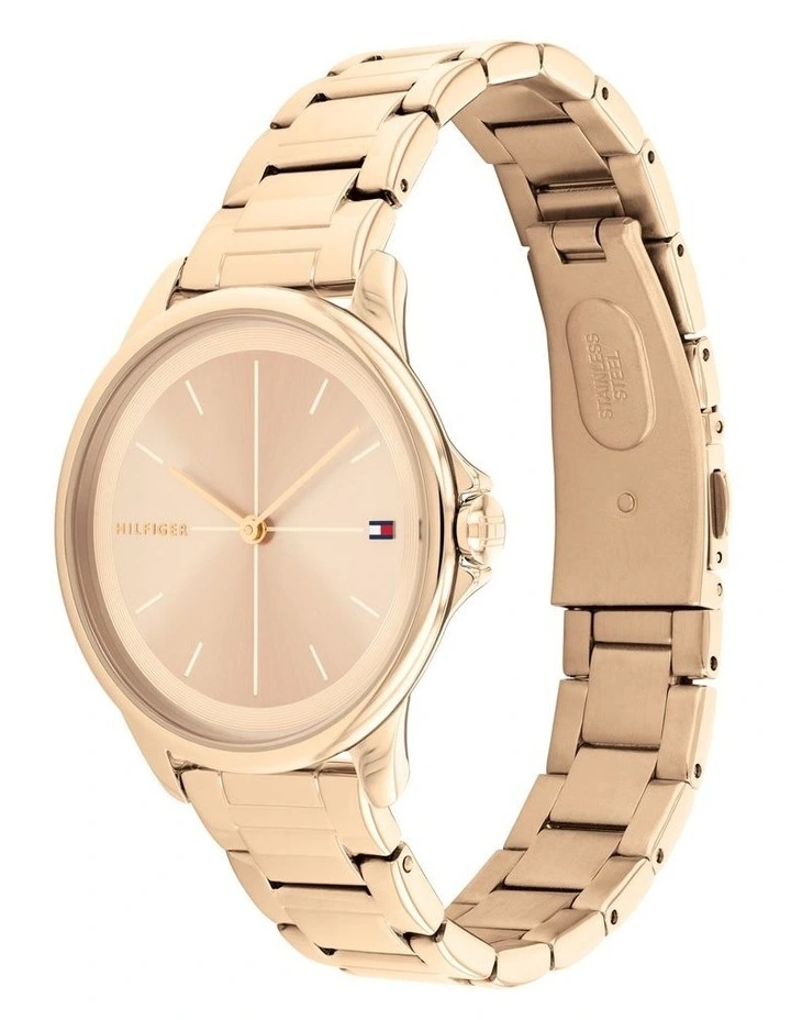 Promo π Tommy Hilfiger Carnation Gold Steel π© Women's Gold Quartz β Watch 𧨠- Image 2