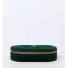 Cheapest 🧨 Design Studio Oval Zip Around Jewellery Box In Velvet Green ⭐