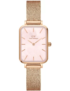 Discount 😉 Daniel Wellington Quadro Pressed Melrose 26mm Rose Gold 👩 Mother Of Pearl ⌚ Watch 👏