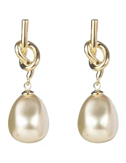 Best deal 🤩 Gregory Ladner Knot Baroque Pearl Drop Earrings In Gold ⌛
