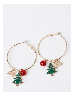 Cheapest ๐ Design Studio ๐
Christmas Tree Hoop Earring In Gold โ