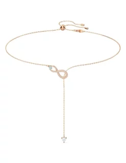 Cheapest ⌛ Swarovski Infinity Y Rose Gold Necklace ✔️