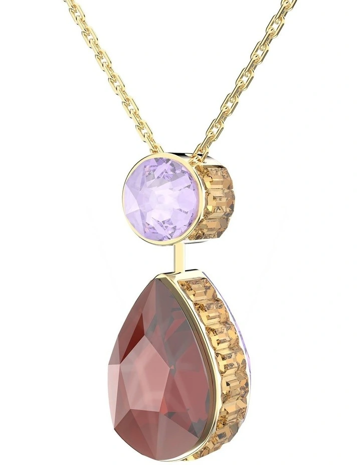 Hot Sale π Swarovski Orbita Drop Cut Long Multi Gold-Tone Plated Necklace π - Image 4