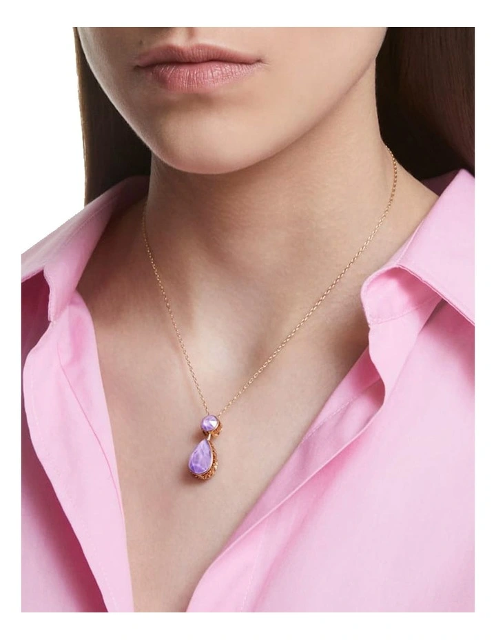 Hot Sale π Swarovski Orbita Drop Cut Long Multi Gold-Tone Plated Necklace π - Image 7