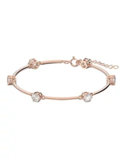 Promo 🧨 Swarovski Constella Round Cut White/Rose Gold-Tone Bracelet ❤️